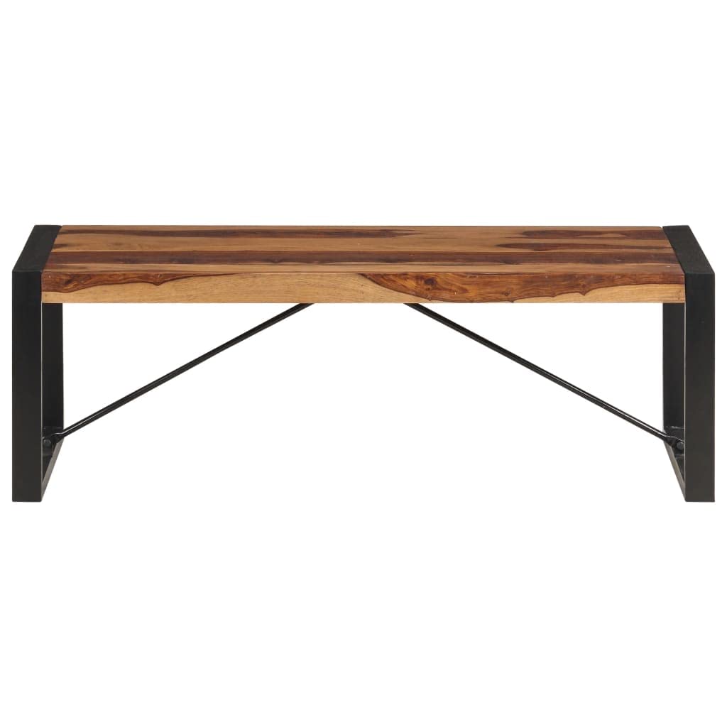 Industrial Rectangle Coffee Table 47.2"x23.6"x15.7" Solid Sheesham Wood U52613