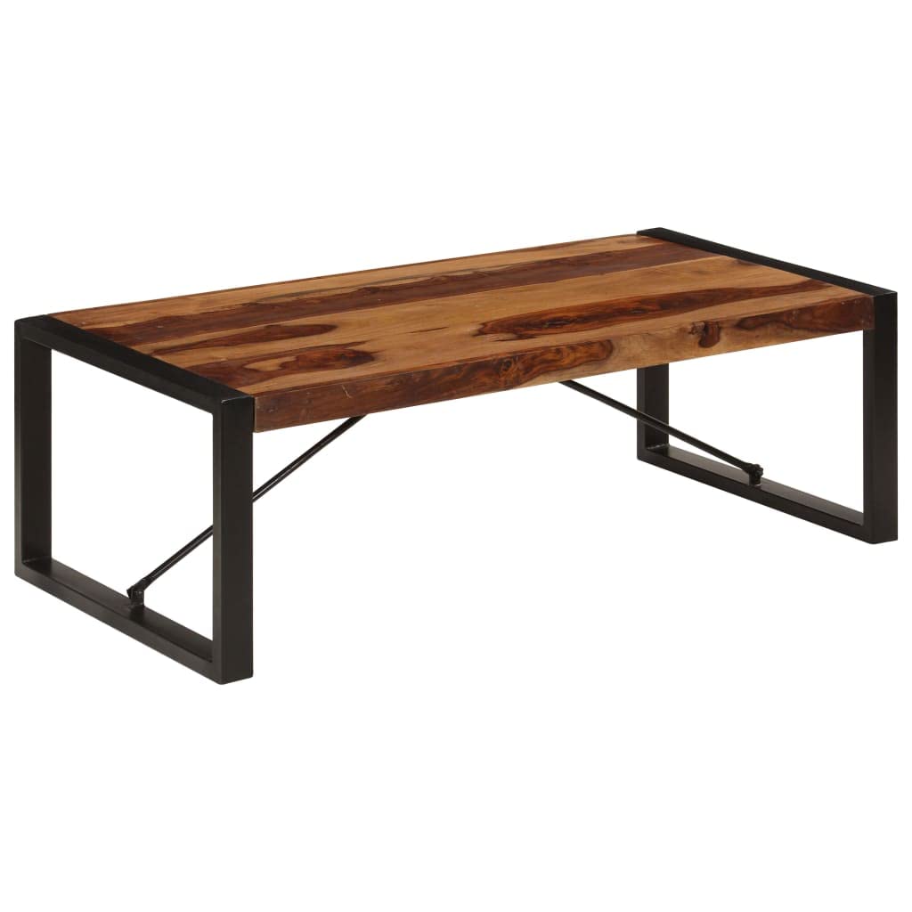 Industrial Rectangle Coffee Table 47.2"x23.6"x15.7" Solid Sheesham Wood U52613