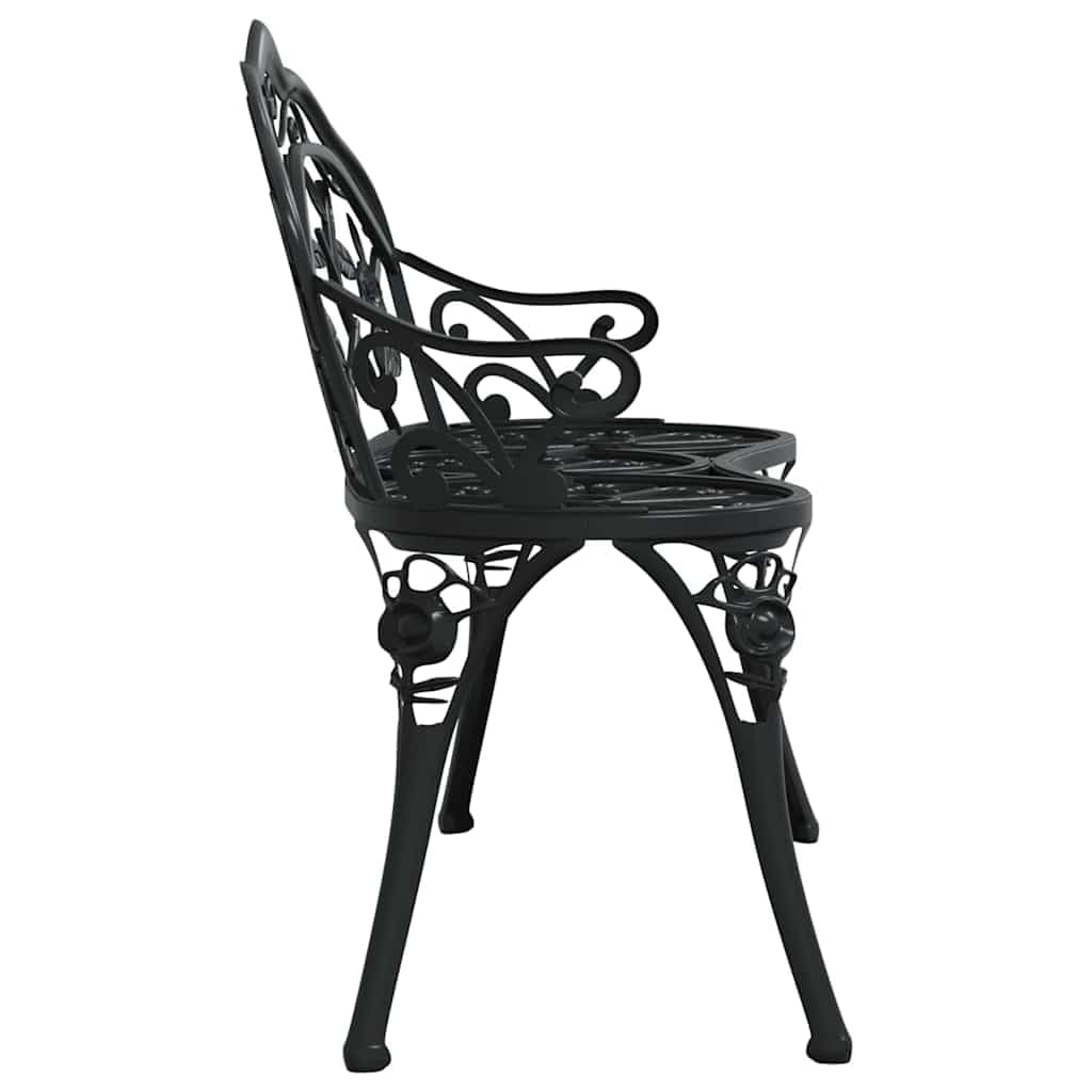 Cast Aluminum Black Patio Bench M79791