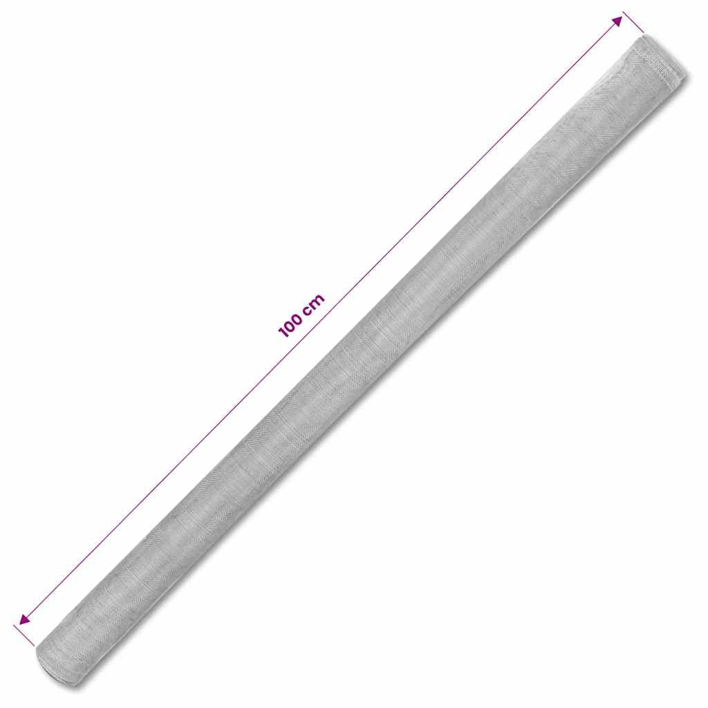Aluminum Mesh Screen 39.4x196.9 Inches Silver G56439