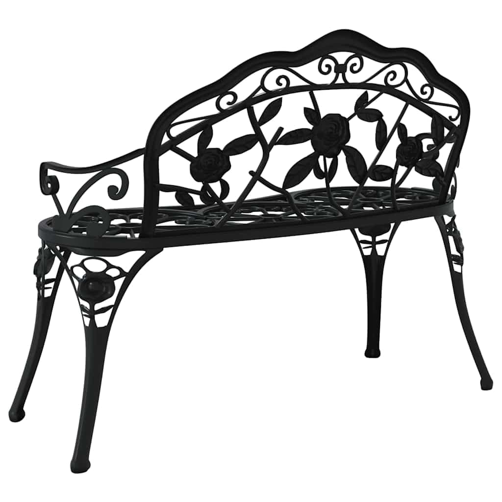 Cast Aluminum Black Patio Bench M79791