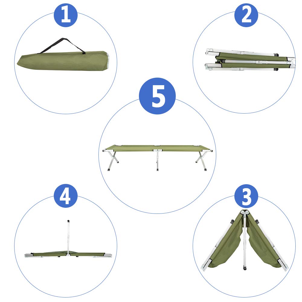 Portable Folding Camping Cot with Carrying Bag S367