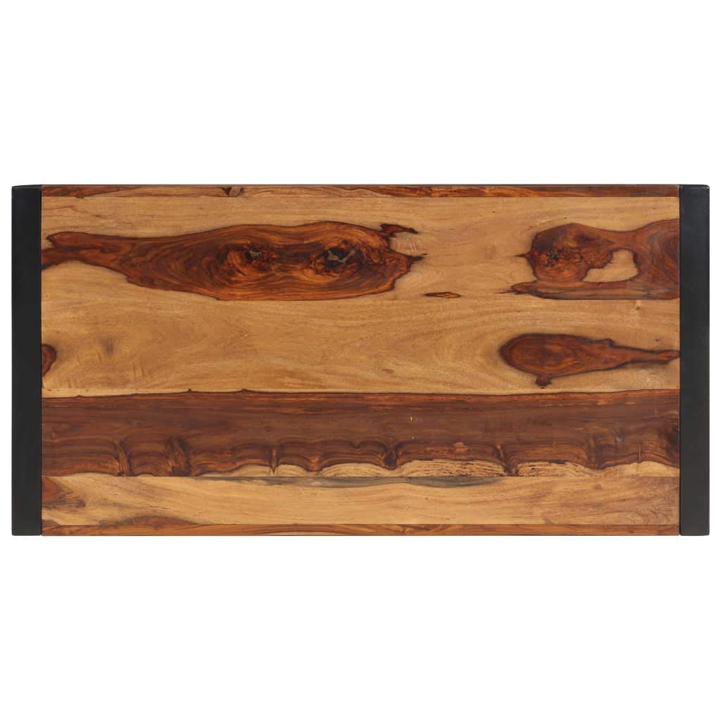 Industrial Rectangle Coffee Table 47.2"x23.6"x15.7" Solid Sheesham Wood U52613