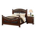 California King Bed with Arched Headboard and Curved Footboard I701