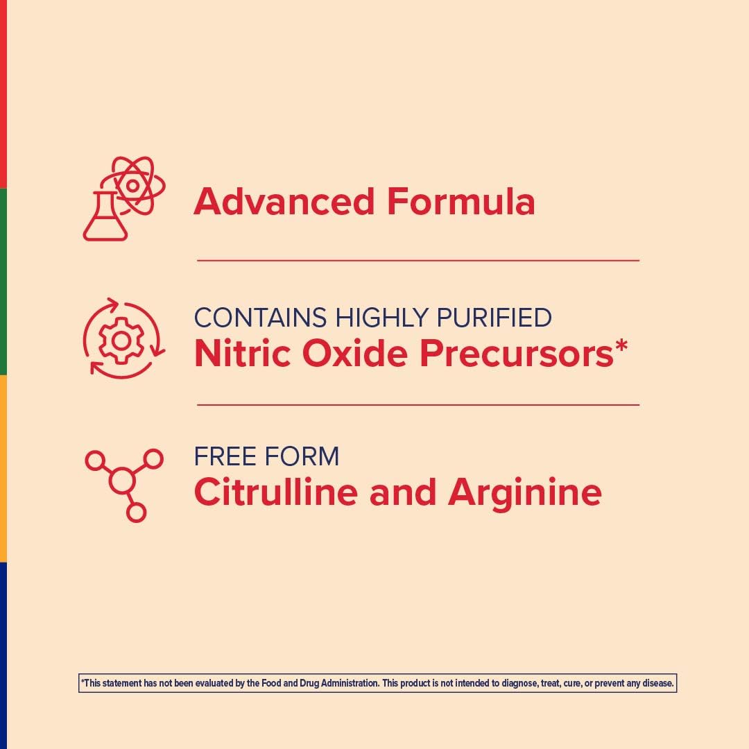 Nitric Oxide Supplement 120 Capsules with L-Citrulline and L-Arginine G36712