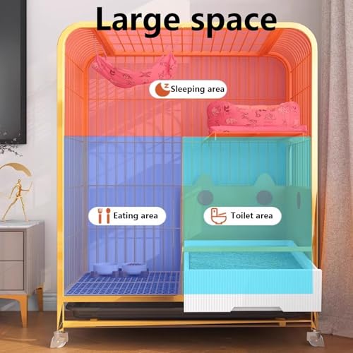 Heavy Duty Cat Cage Playpen Metal Cattery with Brake Casters J627