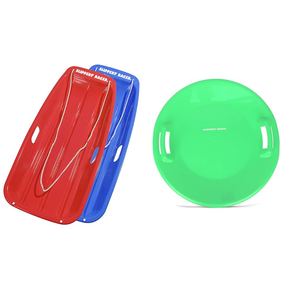 Kids Plastic Toboggan Snow Sled with Pull Rope Q7247