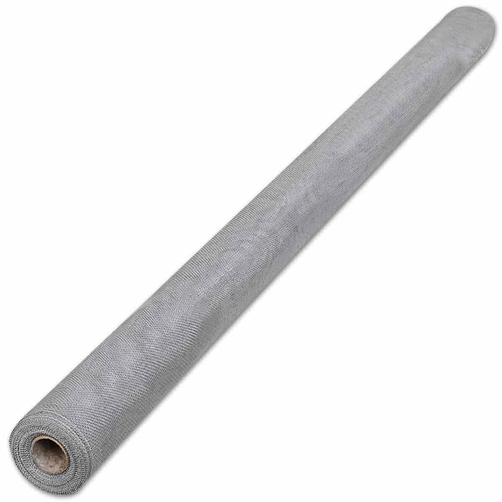 Aluminum Mesh Screen 39.4x196.9 Inches Silver G56439