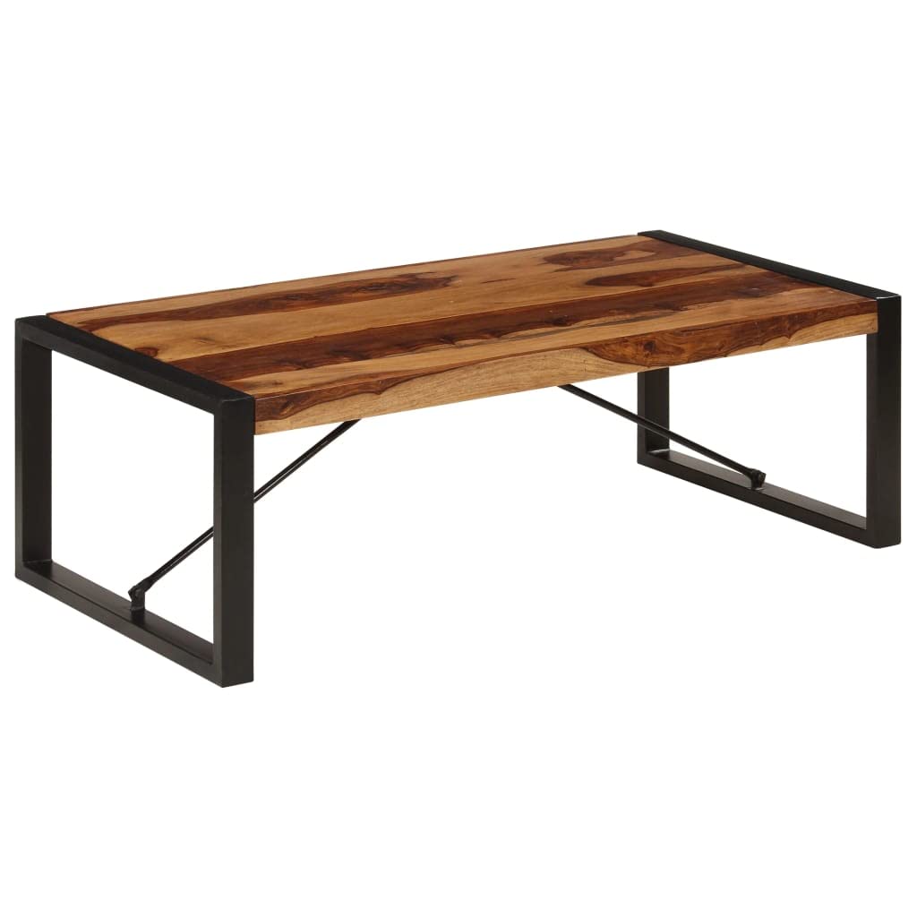 Industrial Rectangle Coffee Table 47.2"x23.6"x15.7" Solid Sheesham Wood U52613