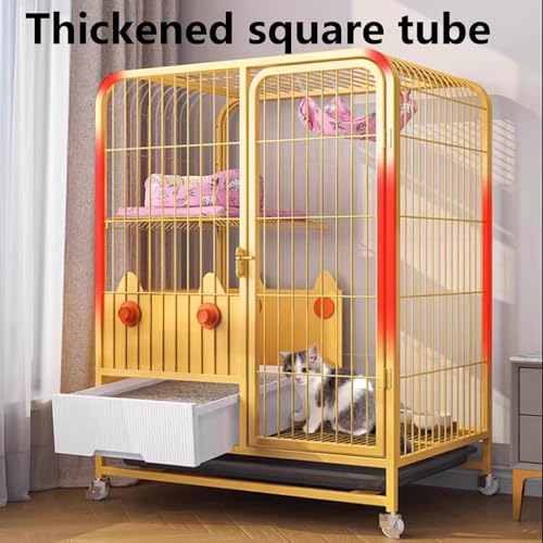 Heavy Duty Cat Cage Playpen Metal Cattery with Brake Casters J627