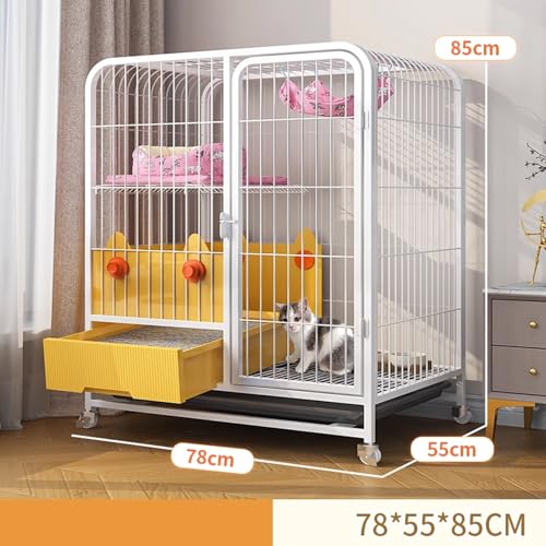 Heavy Duty Cat Cage Playpen Metal Cattery with Brake Casters J627