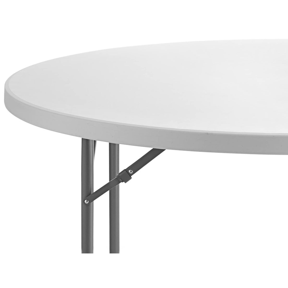 72" Round White Plastic Folding Table C3389