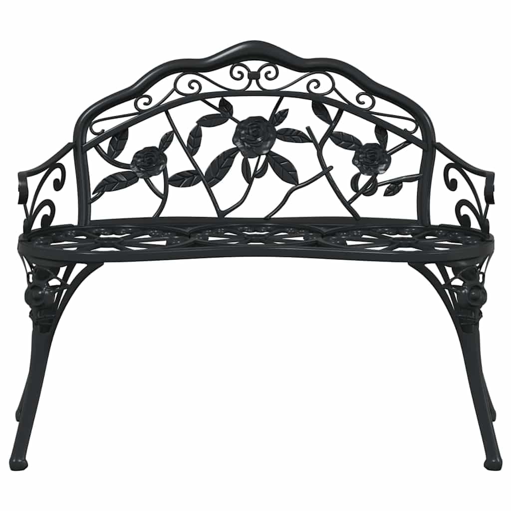 Cast Aluminum Black Patio Bench M79791