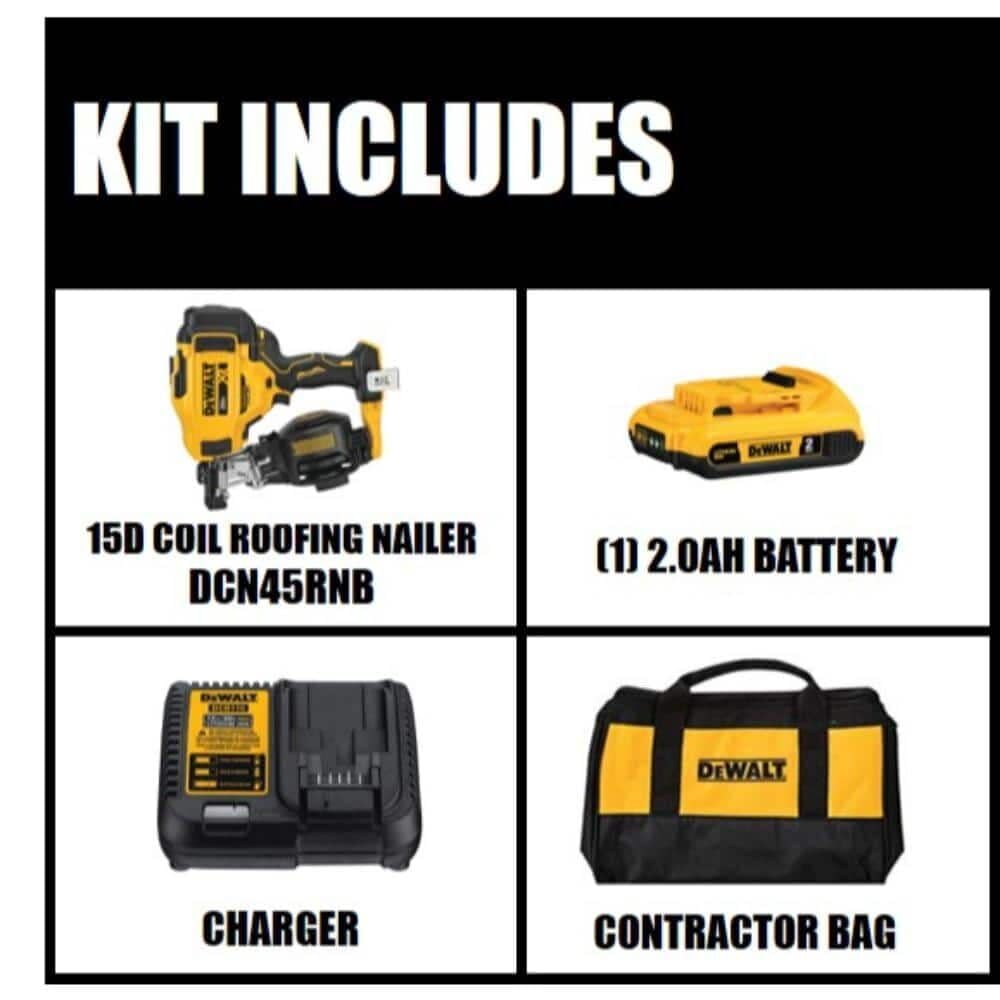 20V MAX Lithium-Ion Cordless Roofing Nailer Kit with Battery Charger and Bag S3956