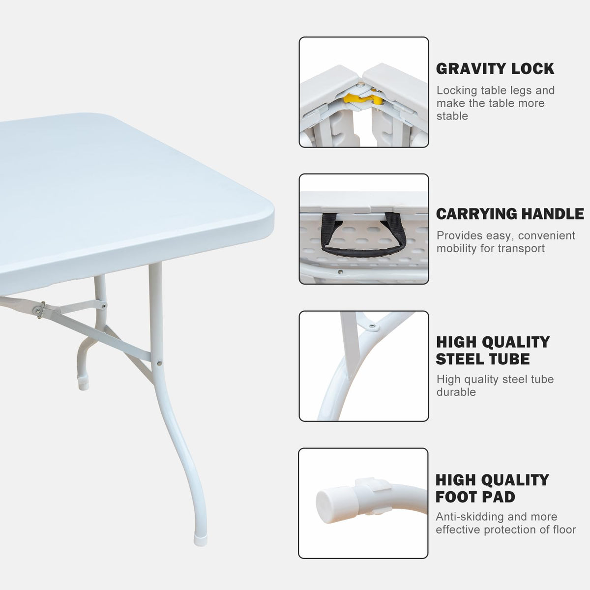 6ft Portable Folding Table B258624
