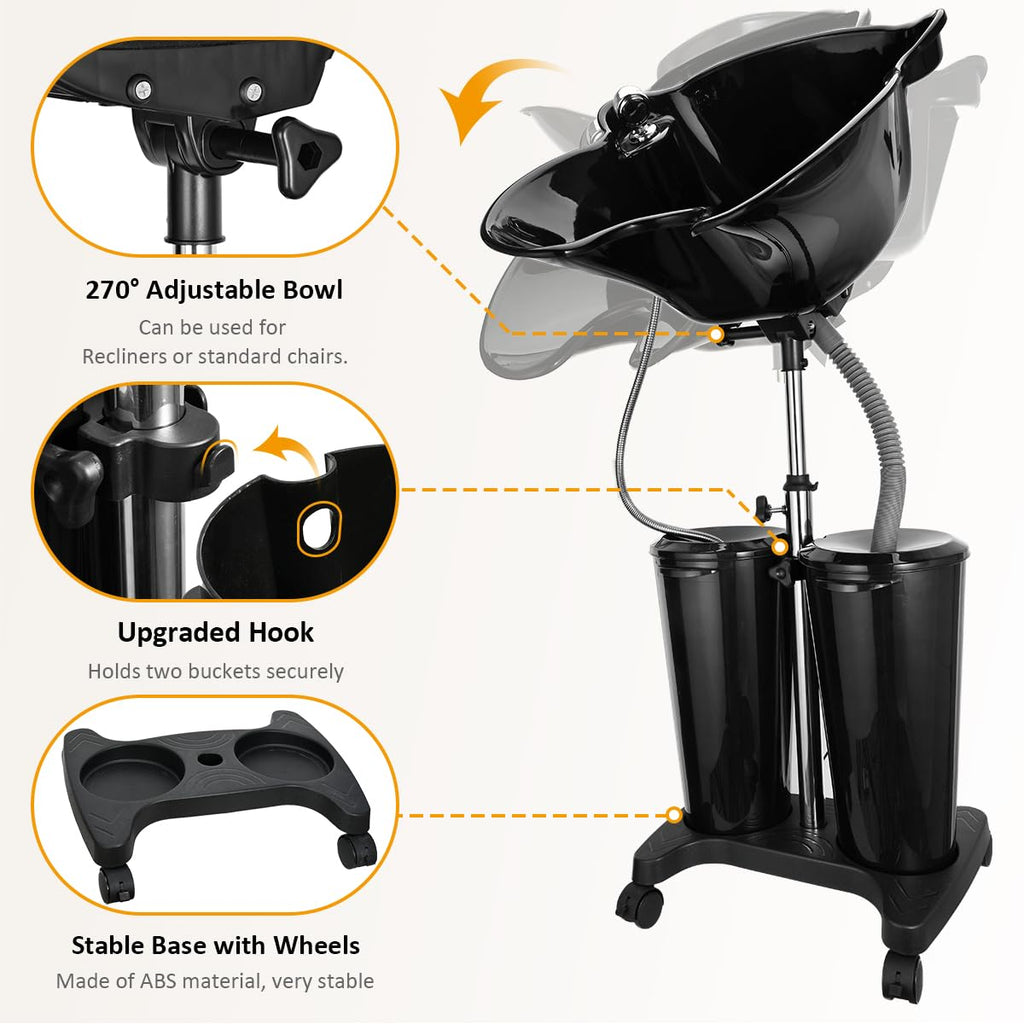 Portable Shampoo Bowl with Electric Pump C898