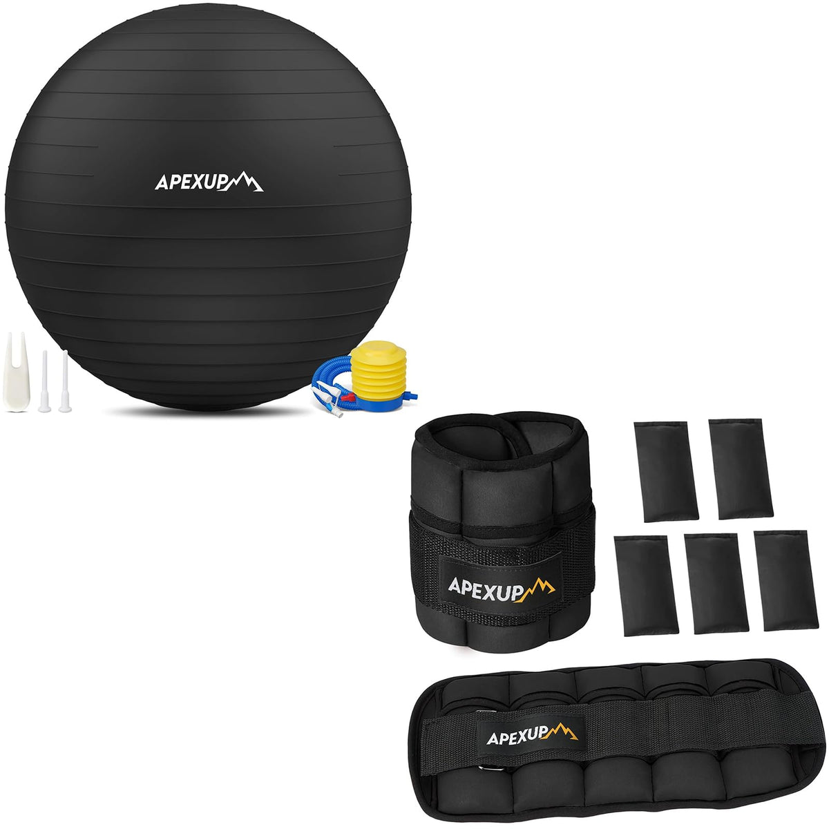Adjustable Ankle Weights + Yoga Ball P195