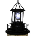 Black IP65 Waterproof Solar Rotating Lighthouse Light F23182
