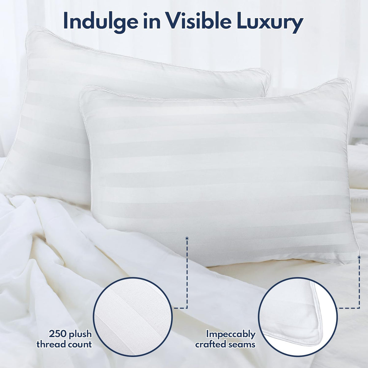 King Pillows Set of 2 Cooling Down Alternative Medium Firm S780137