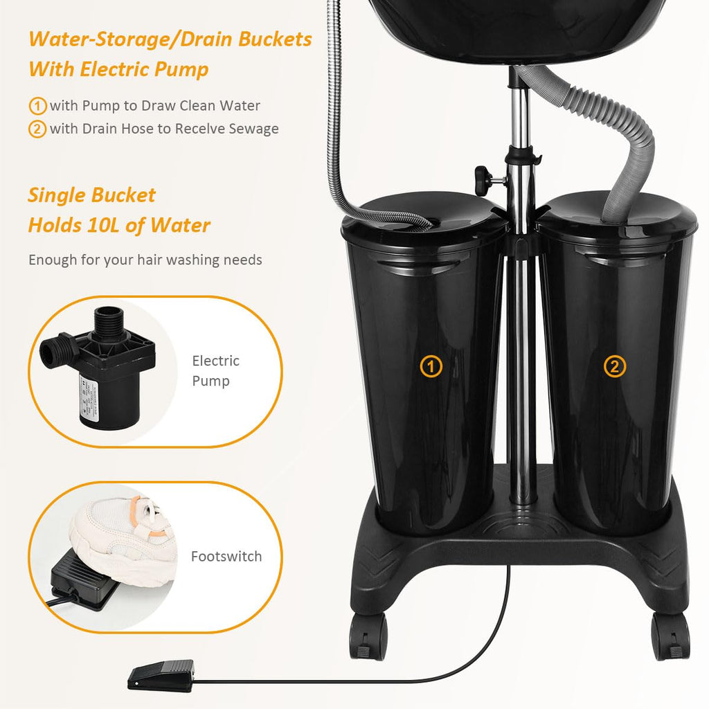 Portable Shampoo Bowl with Electric Pump C898