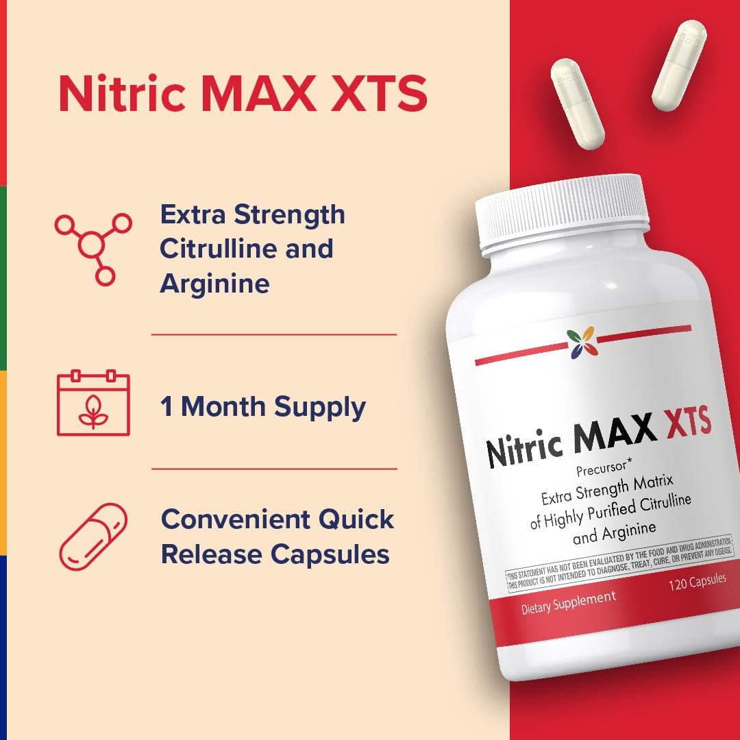Nitric Oxide Supplement 120 Capsules with L-Citrulline and L-Arginine G36712