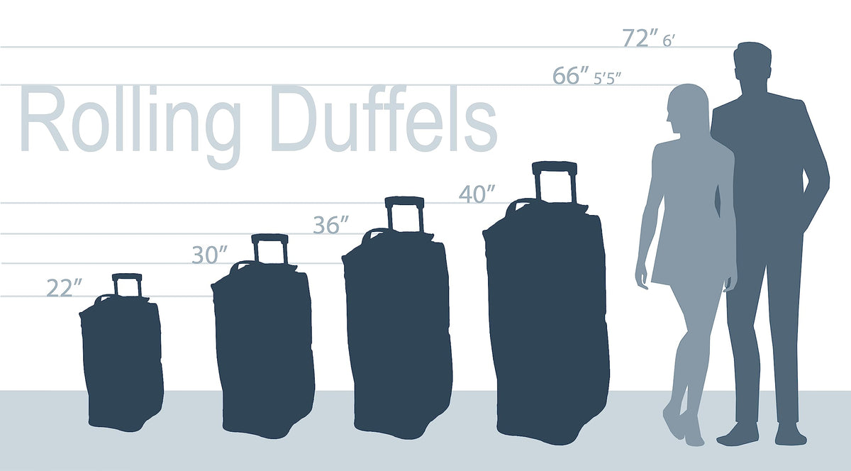 Rolling Duffel Bag, Black, 22" J52391