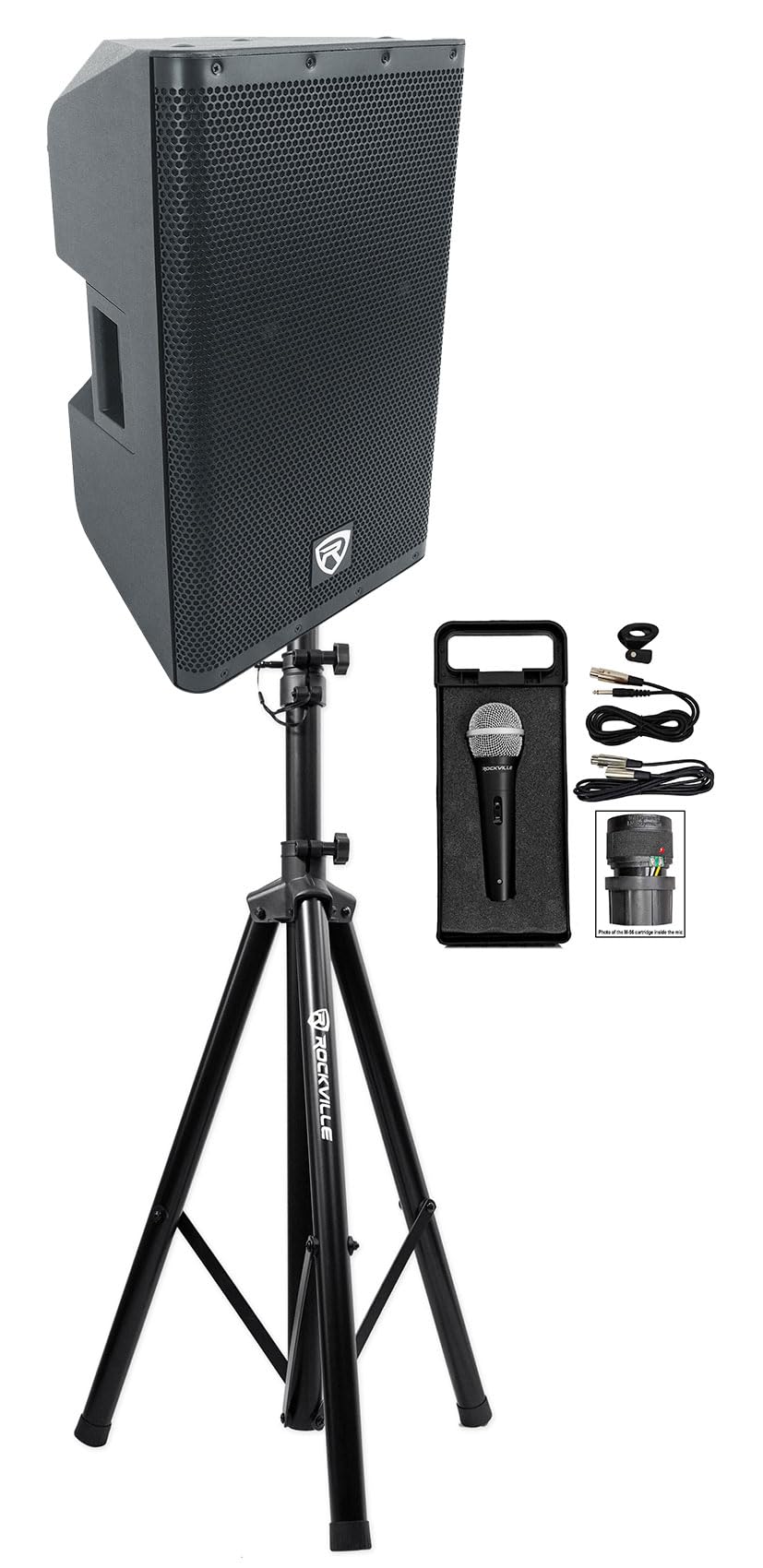 12" Powered DJ PA Speaker with Stand Q34238