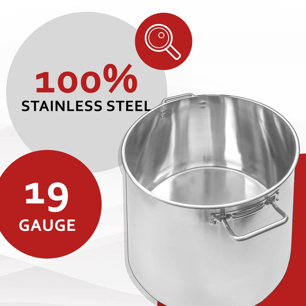 40-Quart Stainless Steel Stock Pot D435