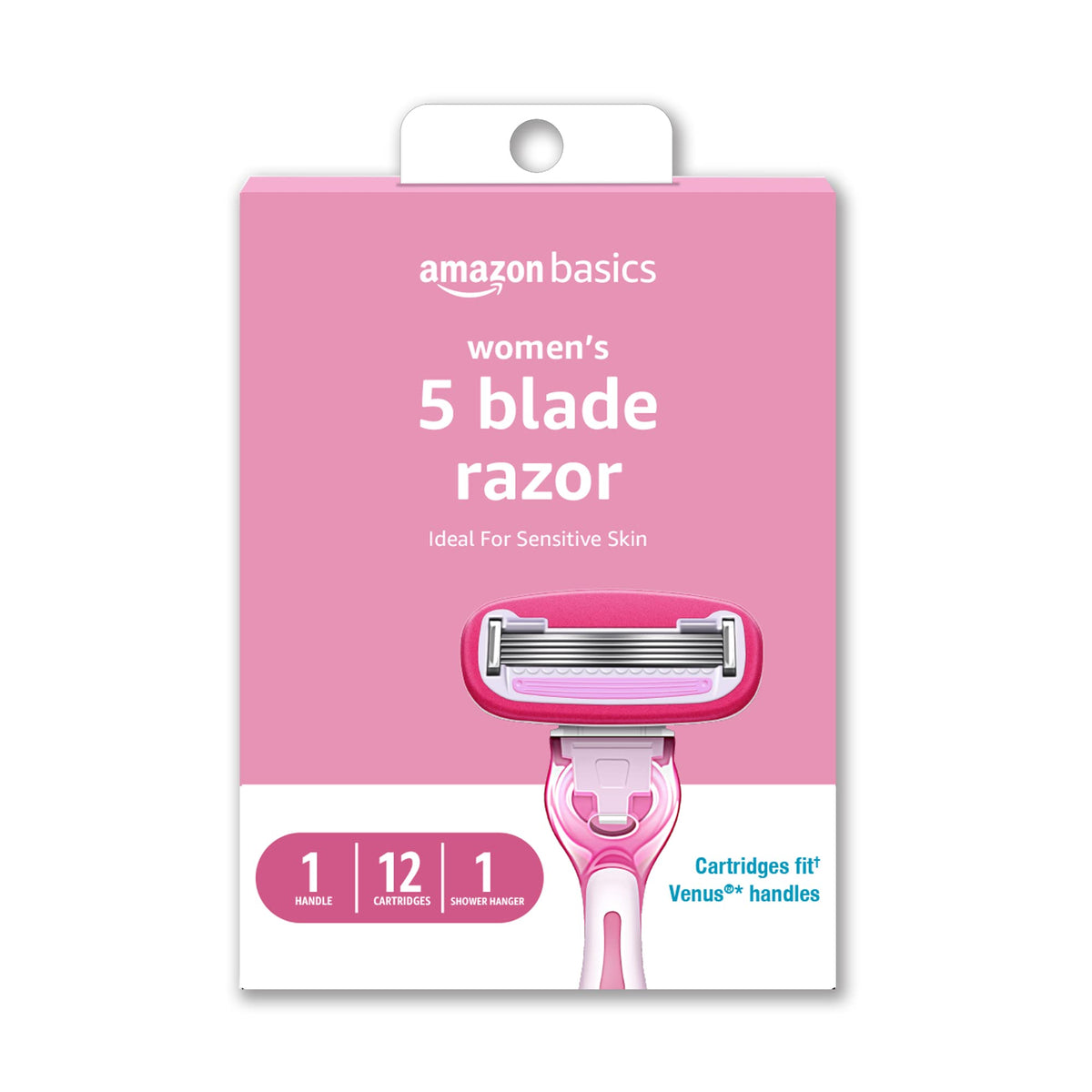 5-Blade Razor with 1 Handle, 12 Cartridges & 1 Shower Holder P4354