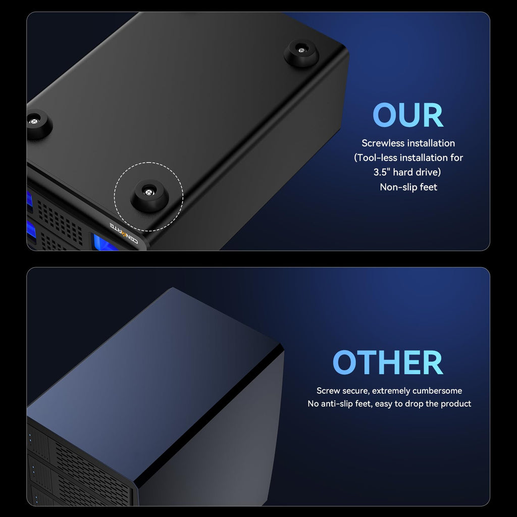 Aluminum 2 Bay Hard Drive Enclosure with Cooling Fan C793145