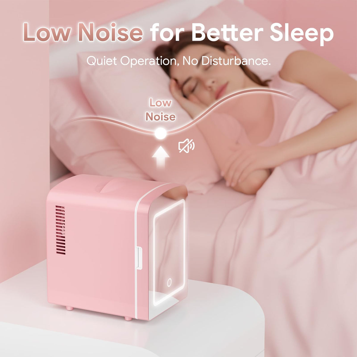 4L Mini Skincare Fridge with LED Mirror R213968