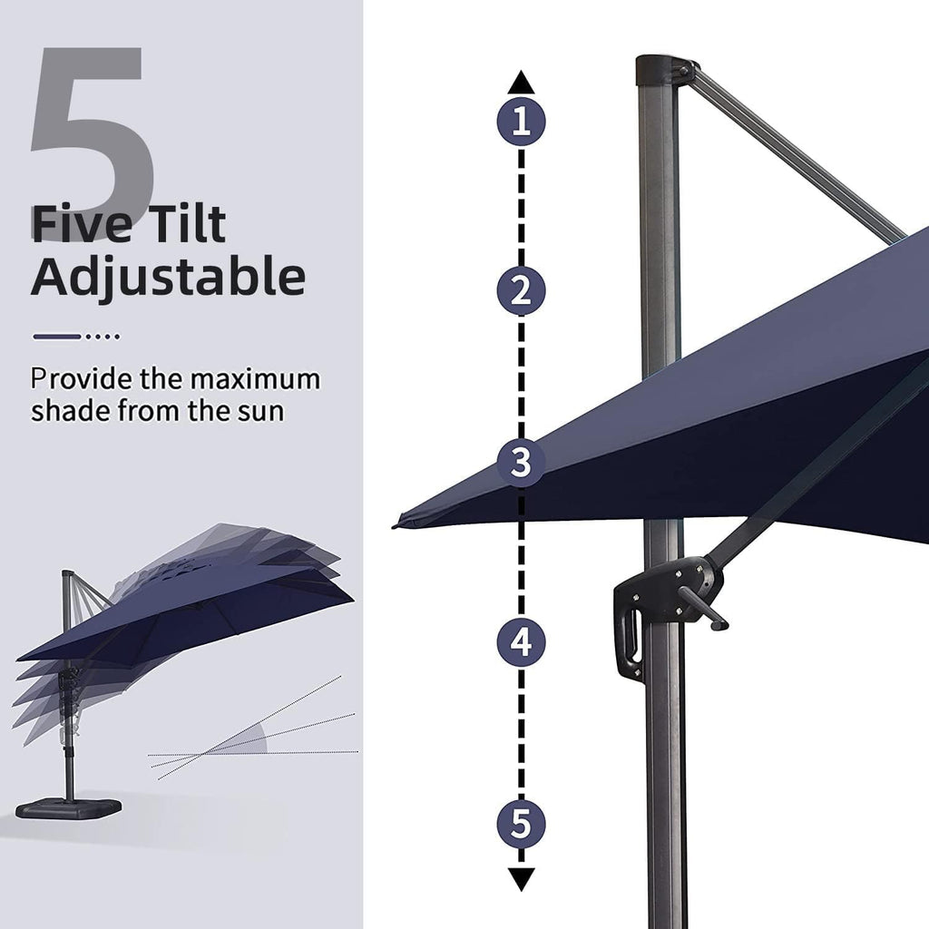 Navy Rectangle Patio Umbrella Z25886