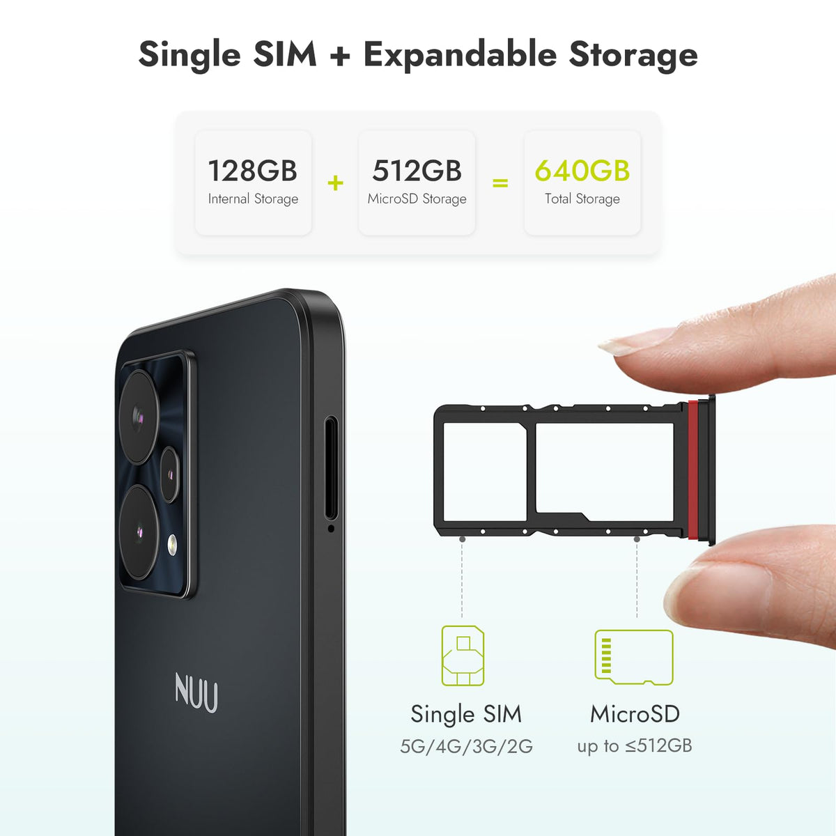 5G Unlocked Android Smartphone 128GB Black Y51187