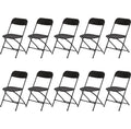 10 Pack Black Plastic Folding Chair J659