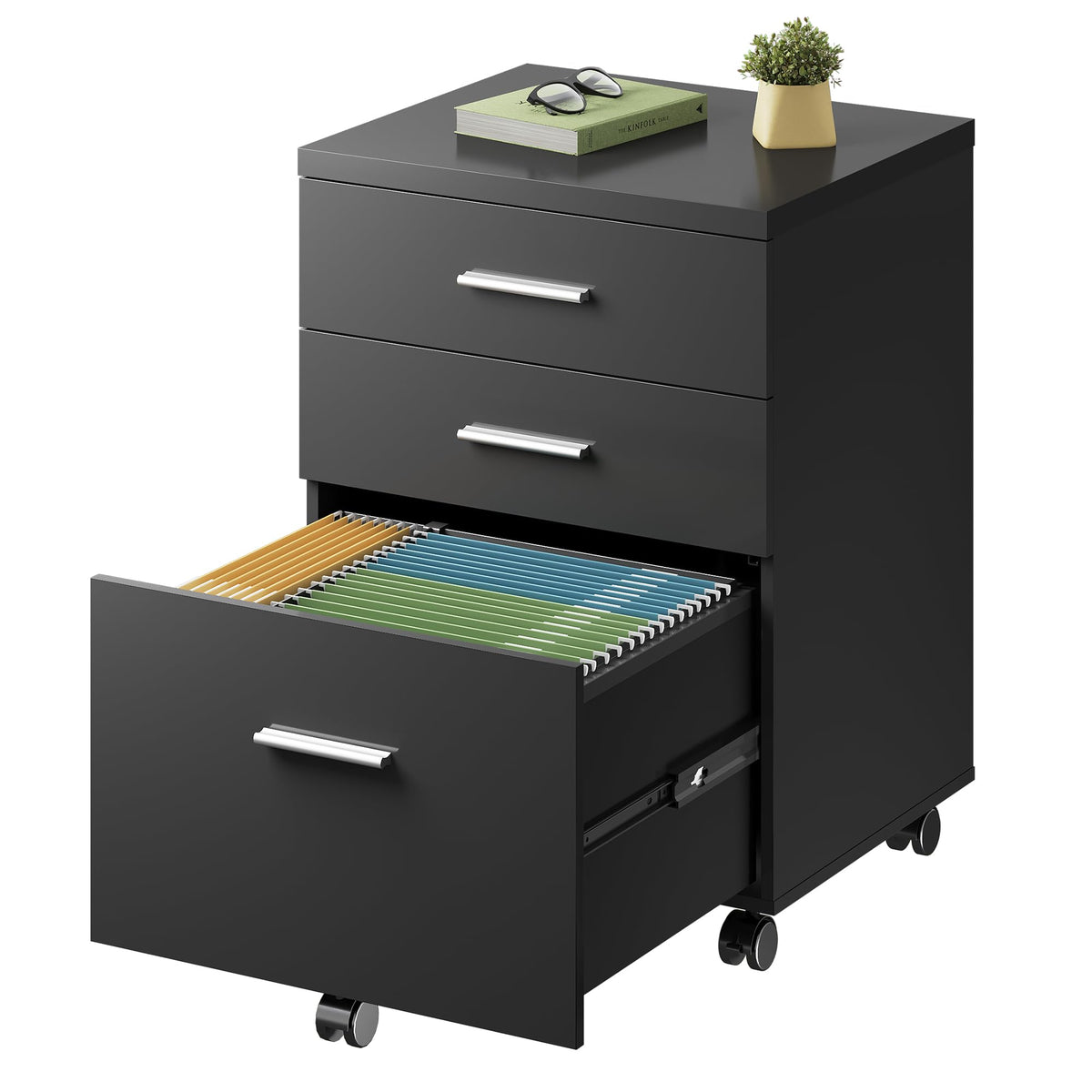 3 Drawer Wood File Cabinet S232