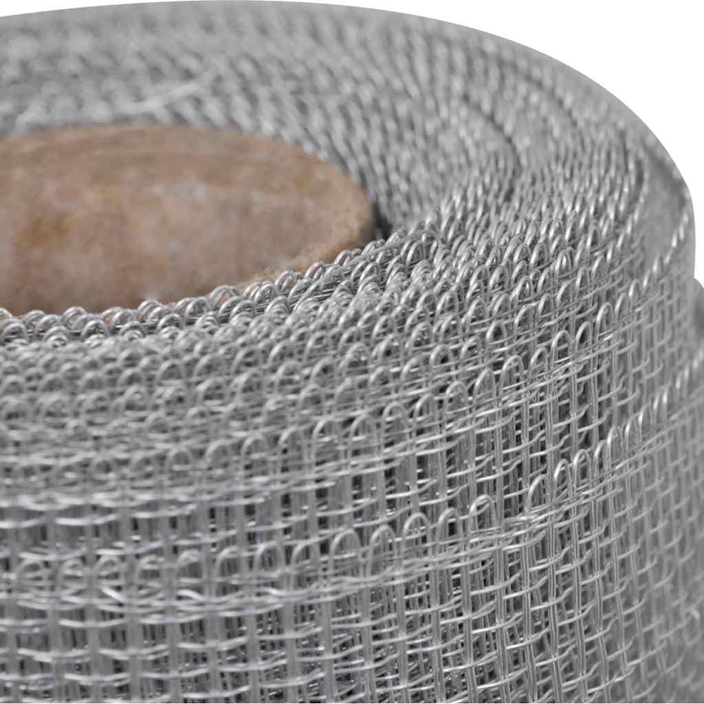 Aluminum Mesh Screen 39.4x196.9 Inches Silver G56439