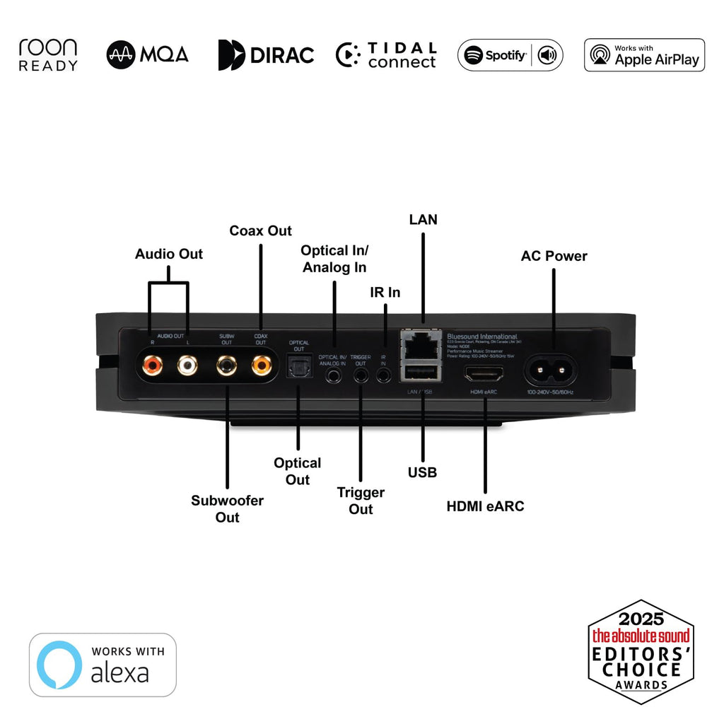 Black Wireless Music Streamer L958