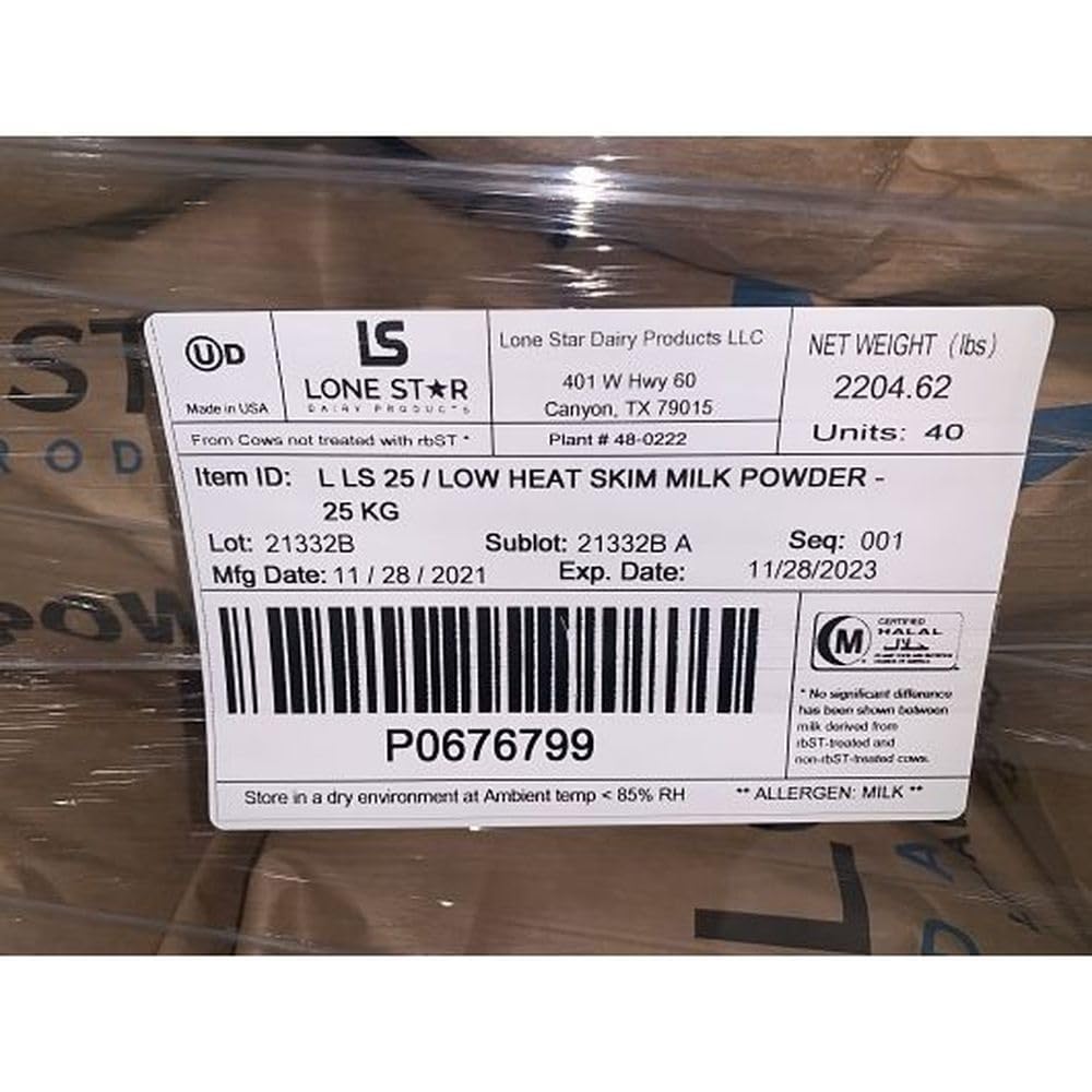 Low Heat Non-Fat Dry Milk Powder 50 Lb Bulk Bag V343
