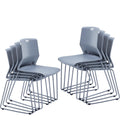 Grey Stackable Chairs Set of 8 O7521