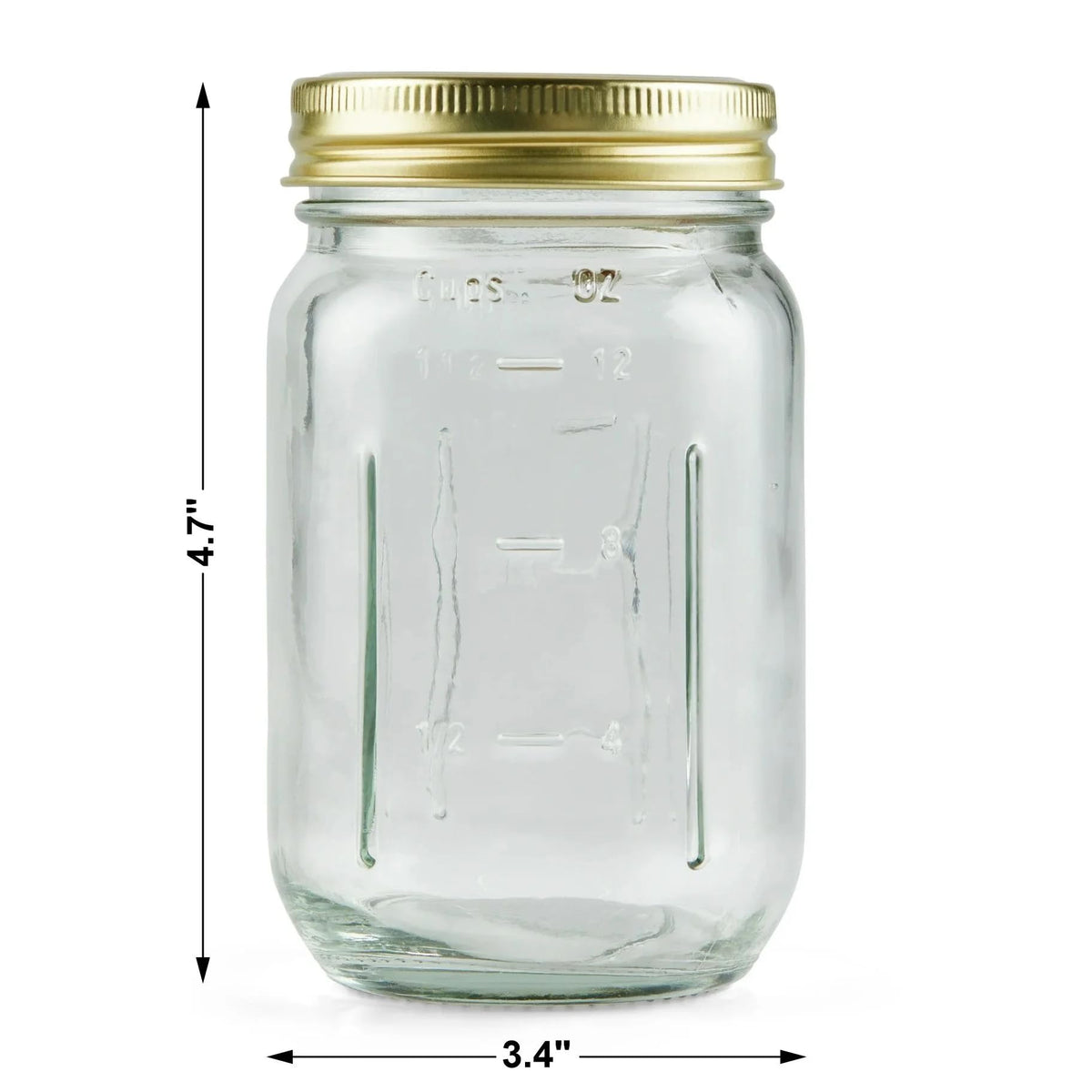 16 oz Pint Glass Mason Jars with Lids 12pk K12664
