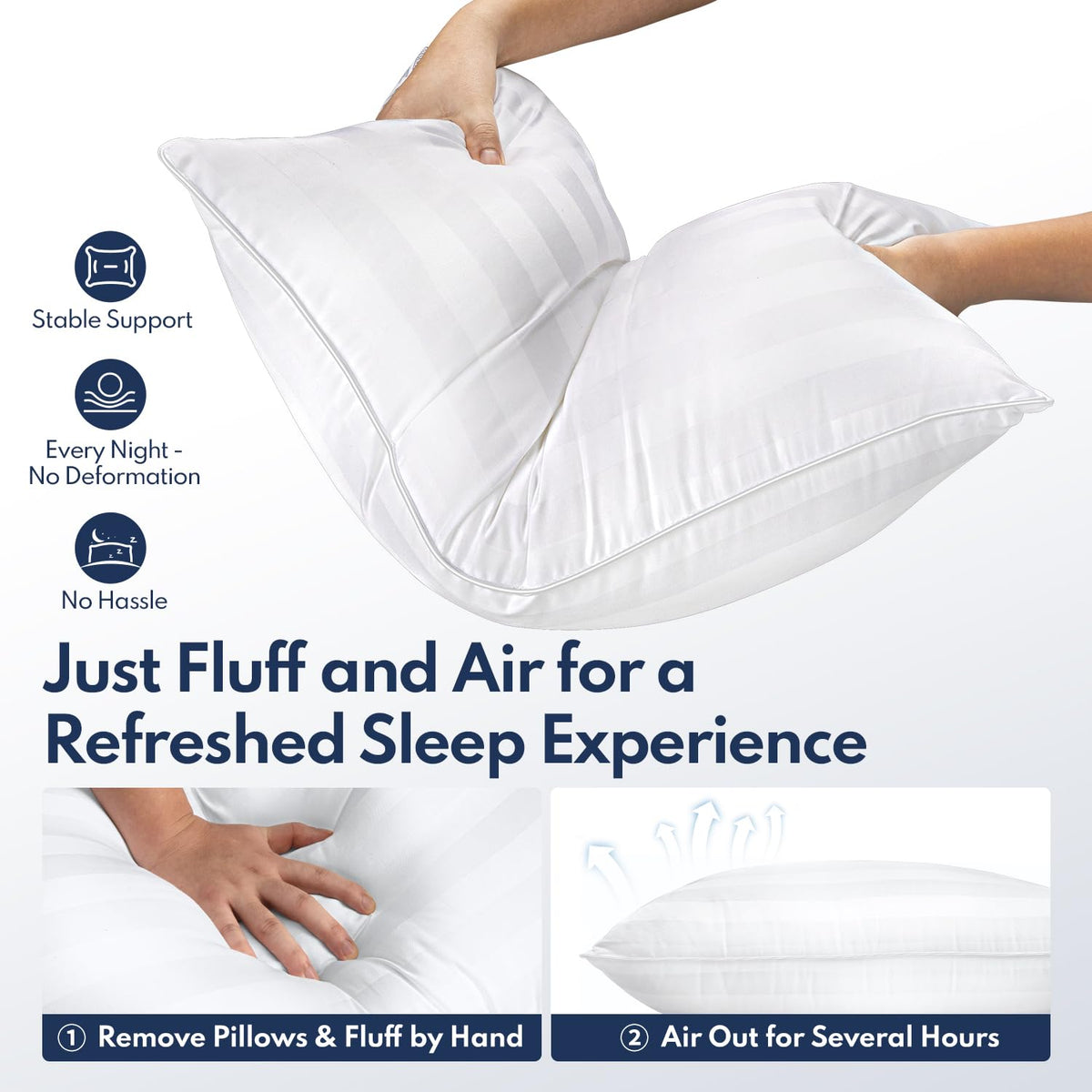 King Pillows Set of 2 Cooling Down Alternative Medium Firm S780137