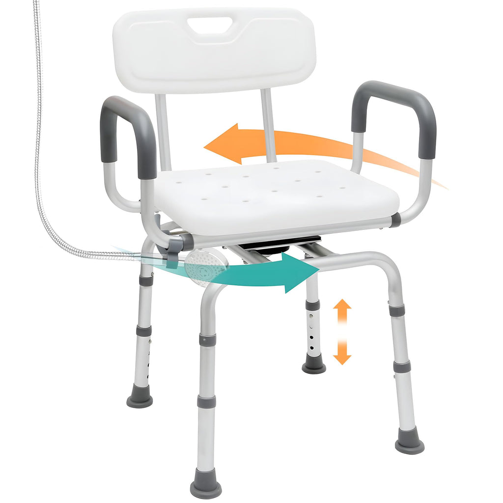 Swivel Shower Chair with Arms & Backrest K631344