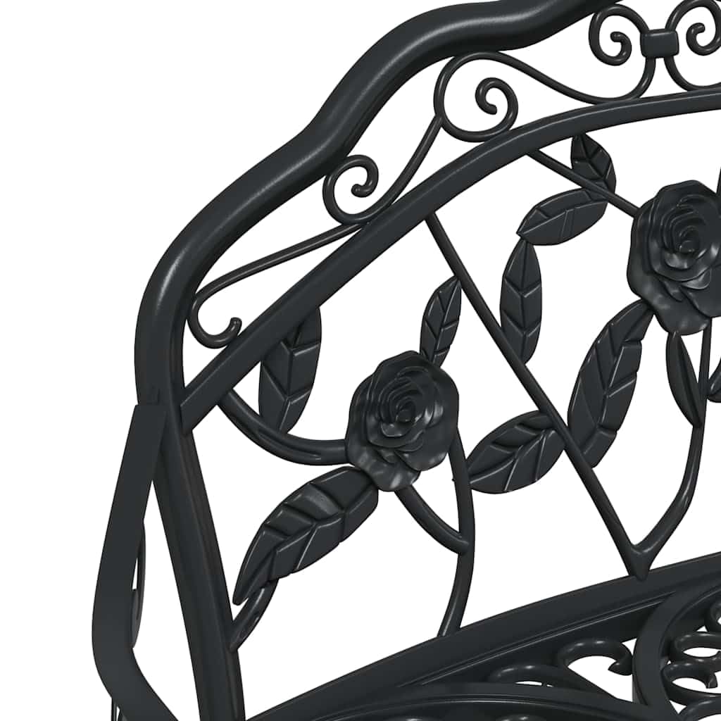 Cast Aluminum Black Patio Bench M79791