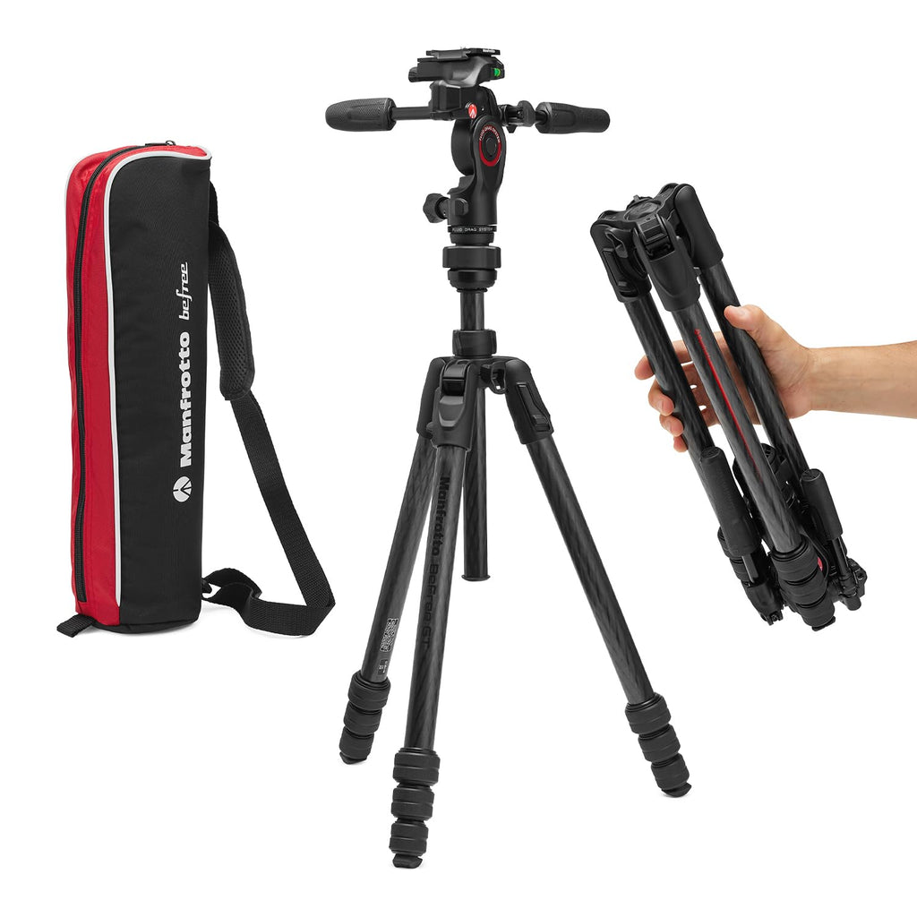 Carbon Fibre Travel Tripod Kit with 3-Way Fluid Head Z894409