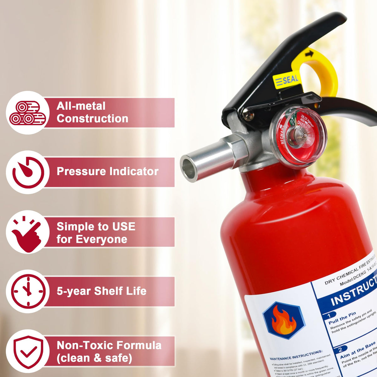 2-Pack 2.5 lb ABC Dry Chemical Fire Extinguisher M88104