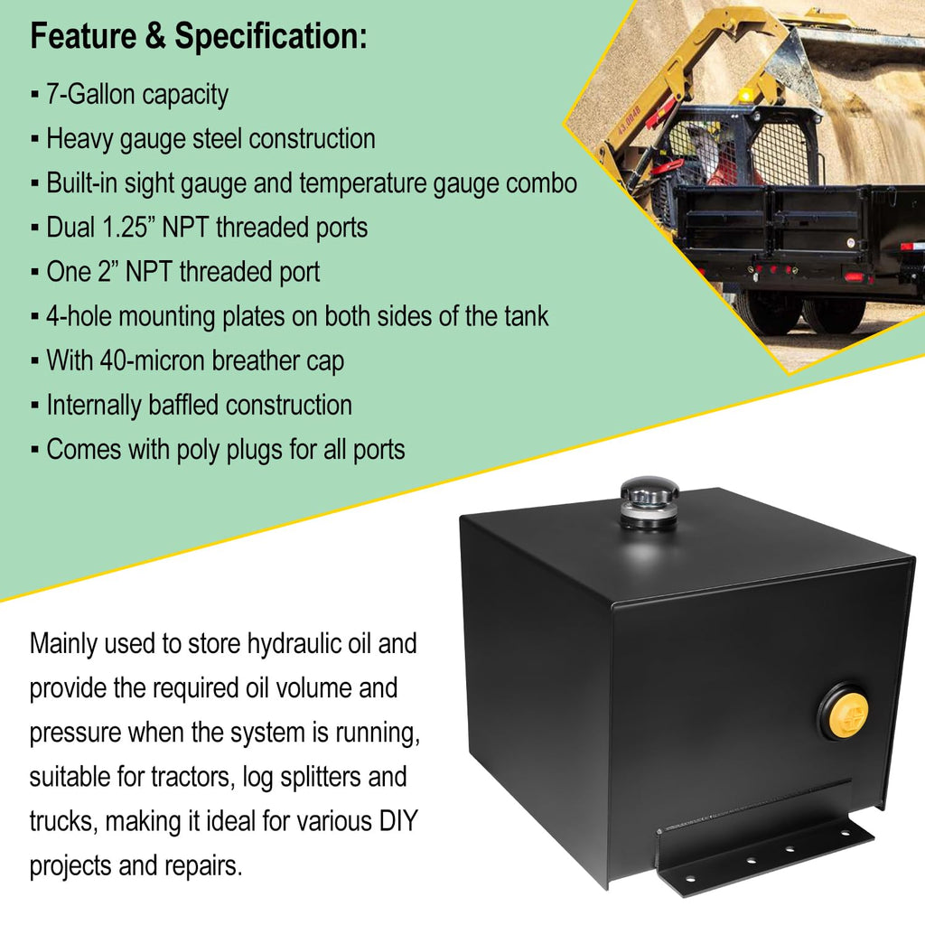 7 Gallon Hydraulic Fluid Reservoir Oil Tank D57586