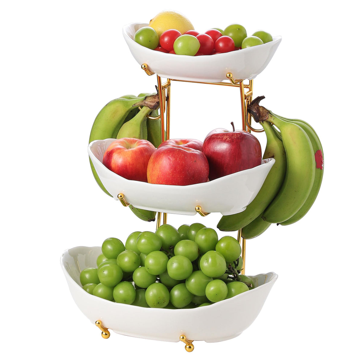 3-Tier Ceramic Serving Bowl Set with Stand I1659