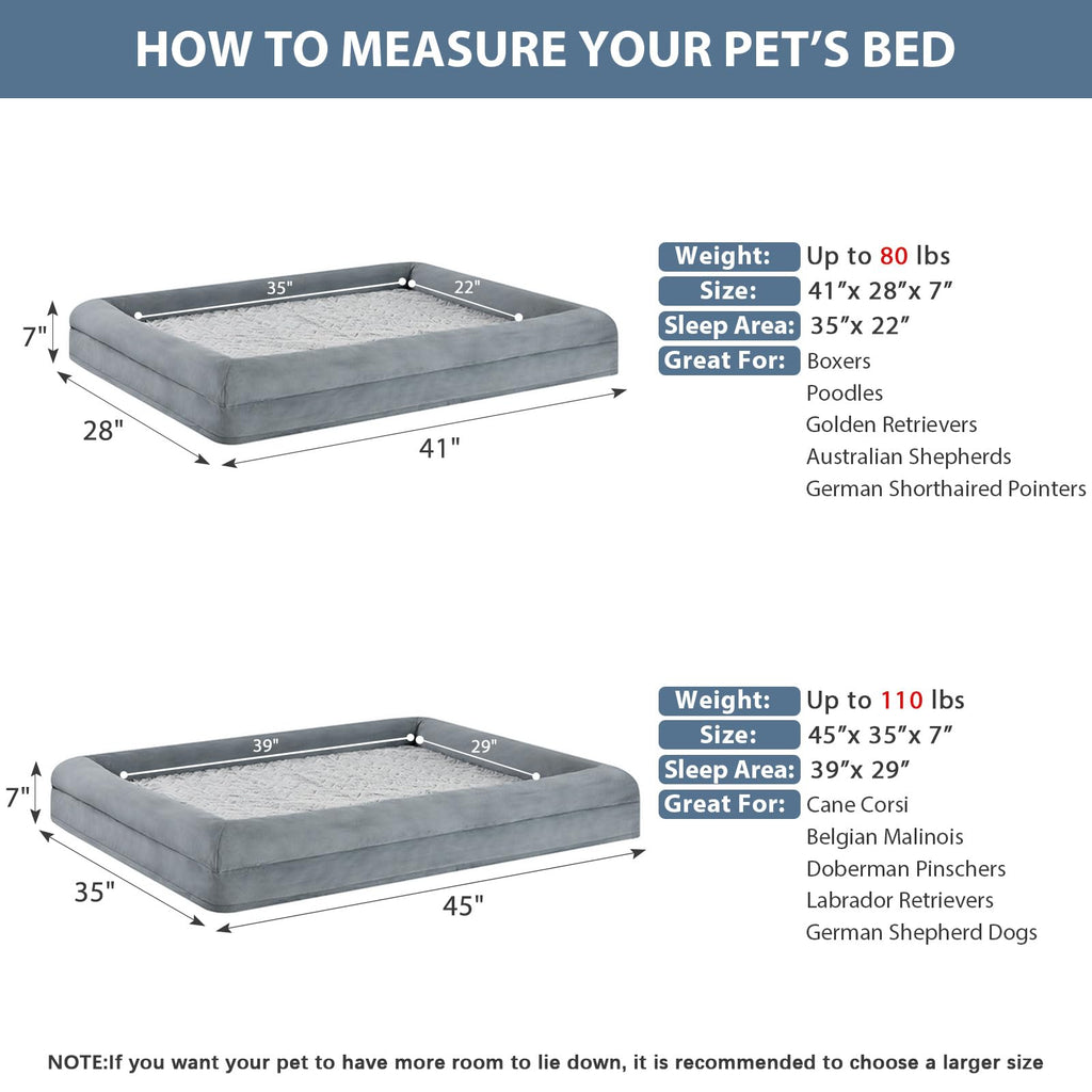 XL Extra Large Orthopedic Dog Bed E17044