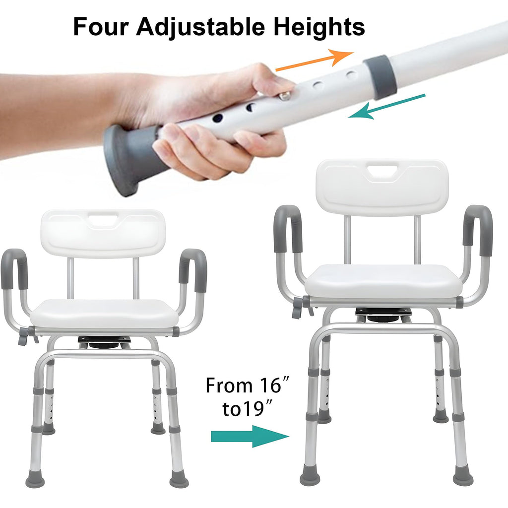 Swivel Shower Chair with Arms & Backrest K631344