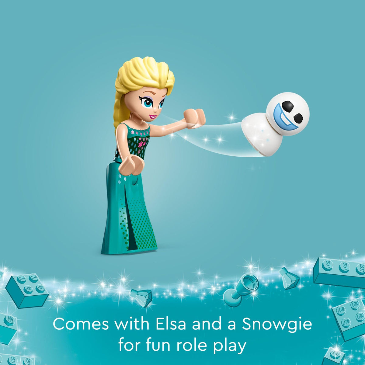 Frozen Building Set with Elsa Mini-Doll and Snowgie Figure Y7310